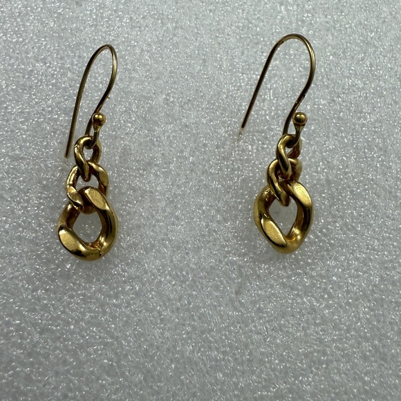 Smal hook Link‎ earrings gold - Picture 2 of 4